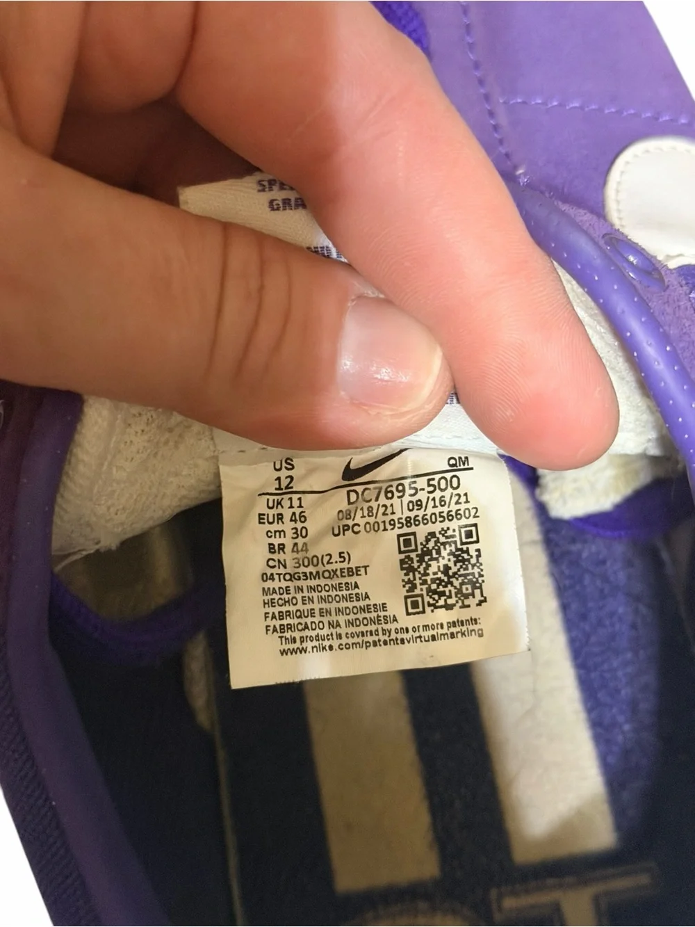Nike SB Zoom Blazer Low Pro GT Grant Taylor Varsity Purple DC7695-500 Size 12